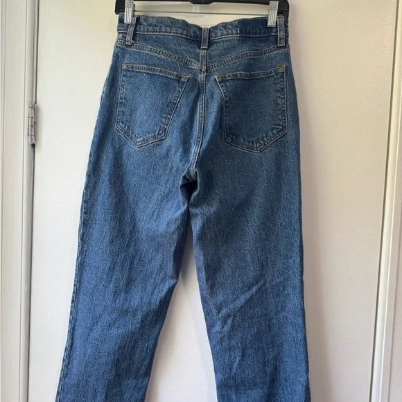 Abercrombie & Fitch Women's 90s Straight Ultra High Rise Leg Blue Jeans - Picture 7 of 14